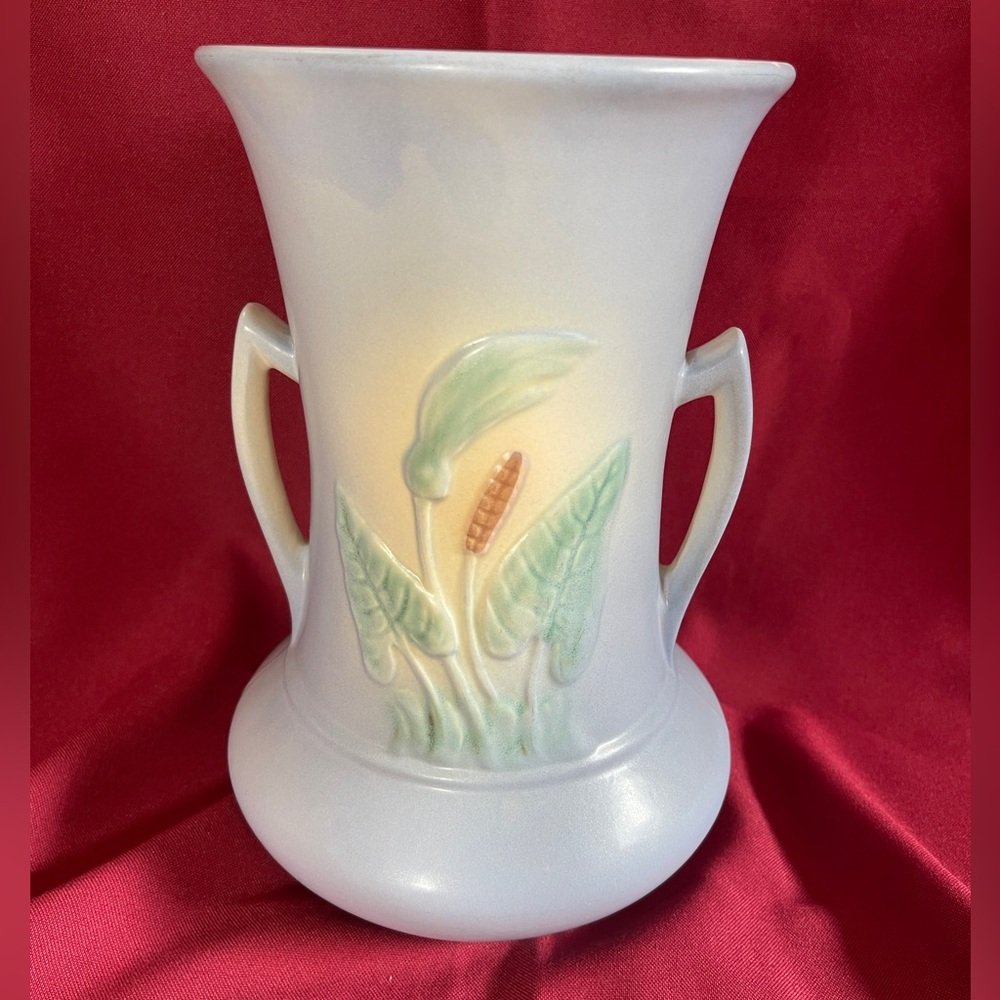 Vintage Hull Calla Lilly 520/33-10 Vase 2 Handle 10.75” Tall Blue/Yellow EUC! - Picture 3 of 11
